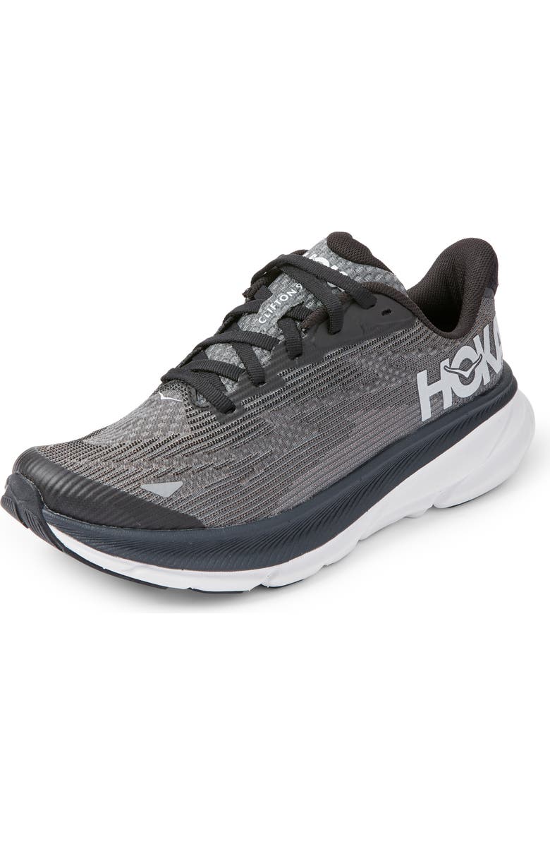 HOKA Kids' Clifton Youth Running Shoe, Main, color, Black