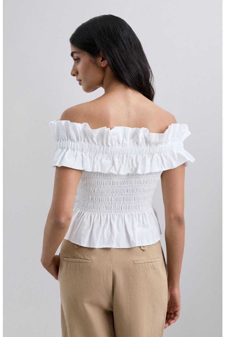 Offshoulderpoplin Tee, Alternate, color, White
