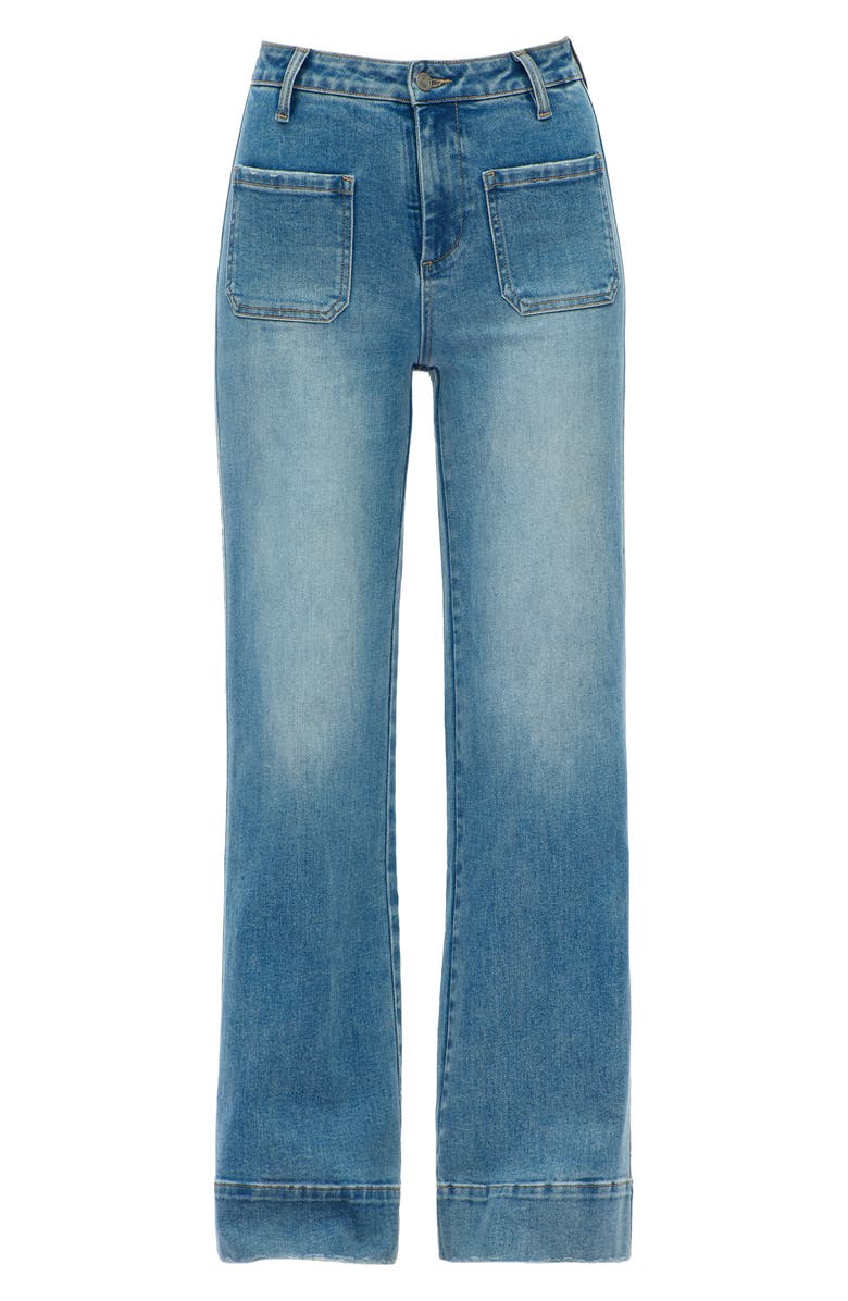 Bayeas High Waist Wide Leg Jeans, Alternate, color, Medium Blue