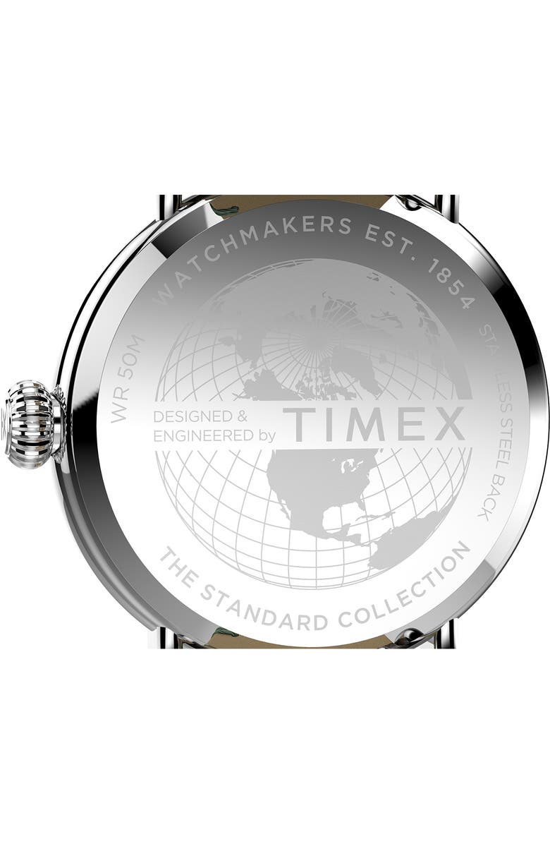 Timex<sup>®</sup> Standard Leather Strap Watch, 40mm, Alternate, color, 