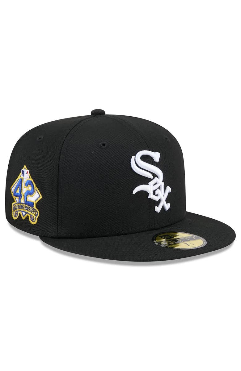 New Era Men's New Era  Black Chicago White Sox 2025 Jackie Robinson Day 59FIFTY Fitted Hat, Alternate, color, 