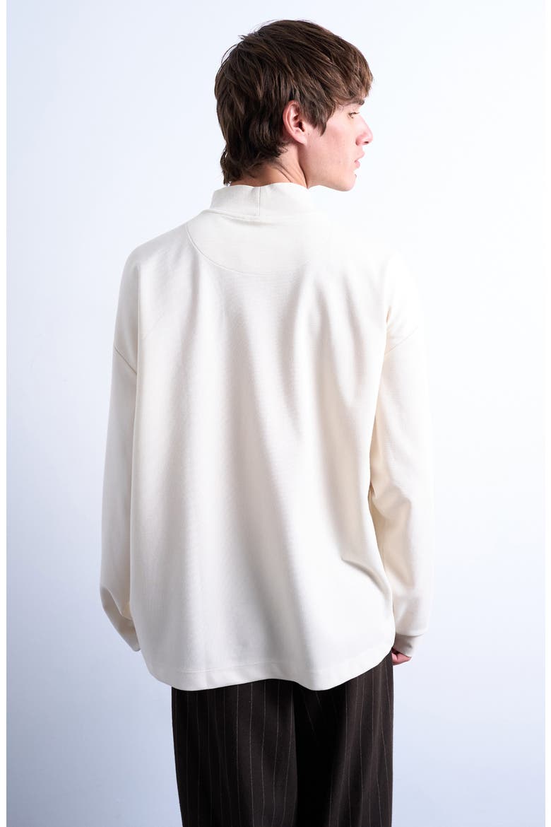 Mock Neck T-Shirt, Alternate, color, ECRU