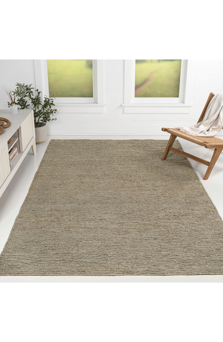 JONATHAN Y Griffin Rustic Farmhouse Woven Jute Solid Area Rug, Alternate, color, Gray