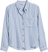 beachlunchlounge Candace Stripe Button-Up Shirt