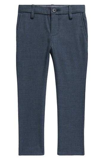 Nordstrom Kids' Heritage Houndstooth Flat Front Dress Pants In Blue