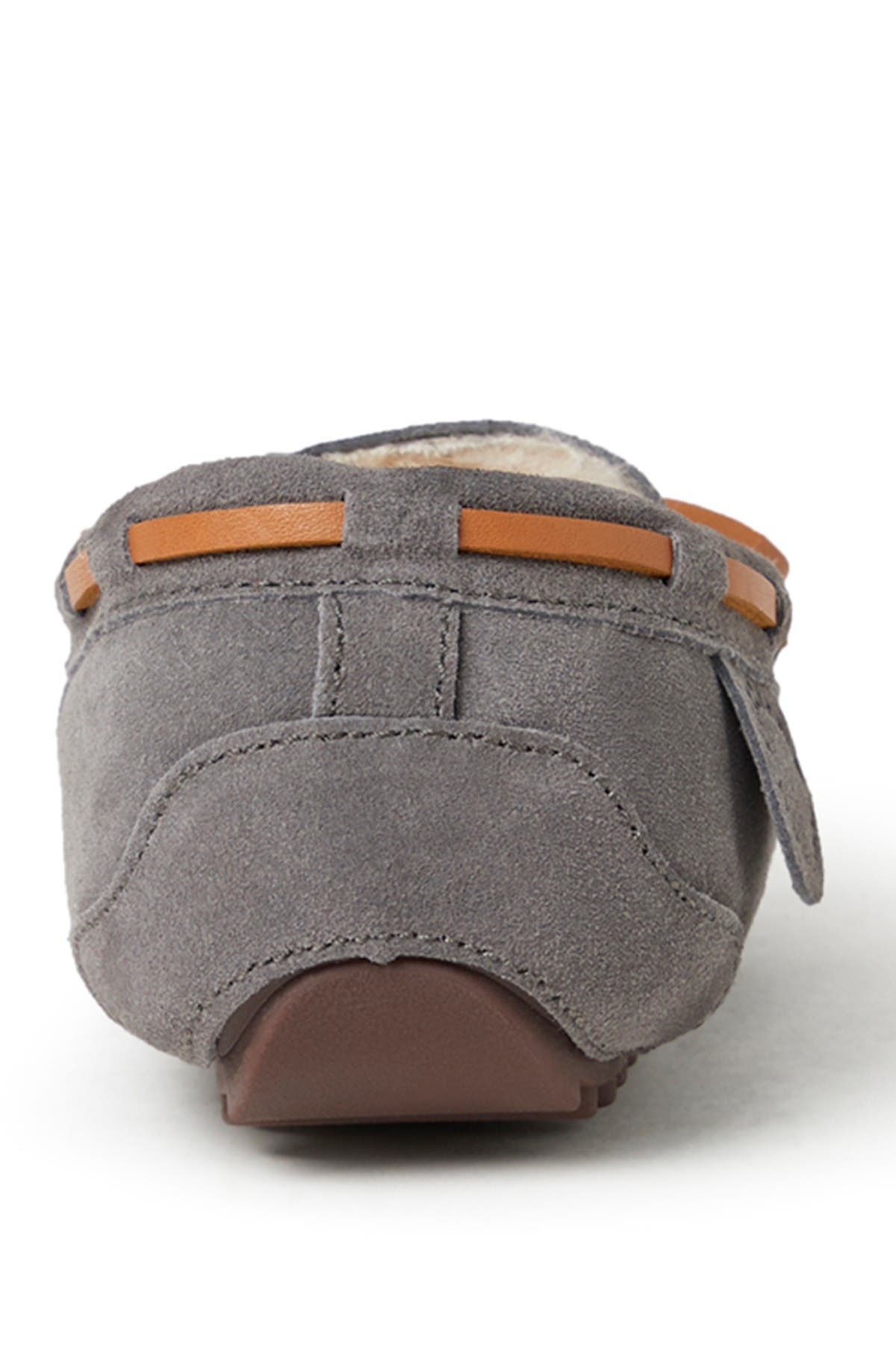 Kids' Fireside Parke Genuine Shearling Moccasin Slipper, Alternate, color, GREY