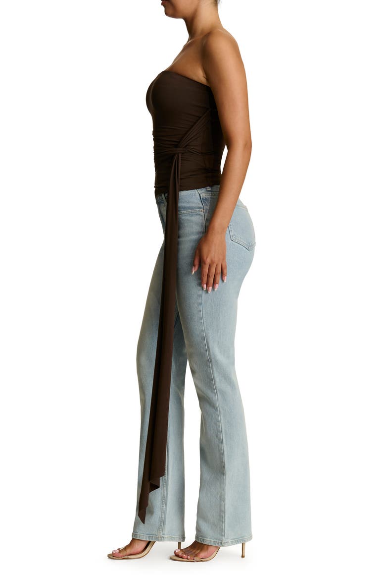 Smooth Draped Tube Top, Alternate, color, DARK CHOCOLATE