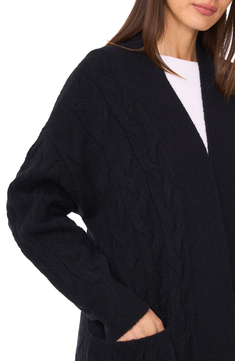 Vince Camuto Open Front Cable Stitch Cardigan, Alternate, color,