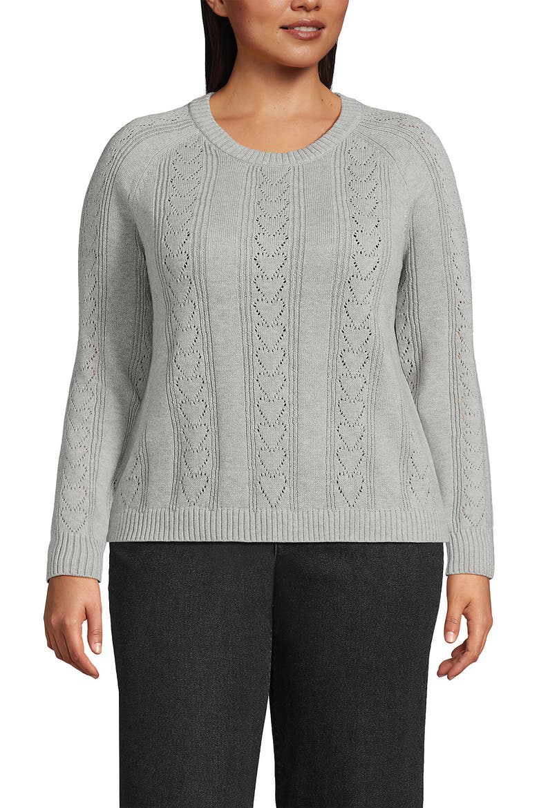 Drifter Jacquard Raglan Crew Neck Sweater, Main, color, Gray Heather
