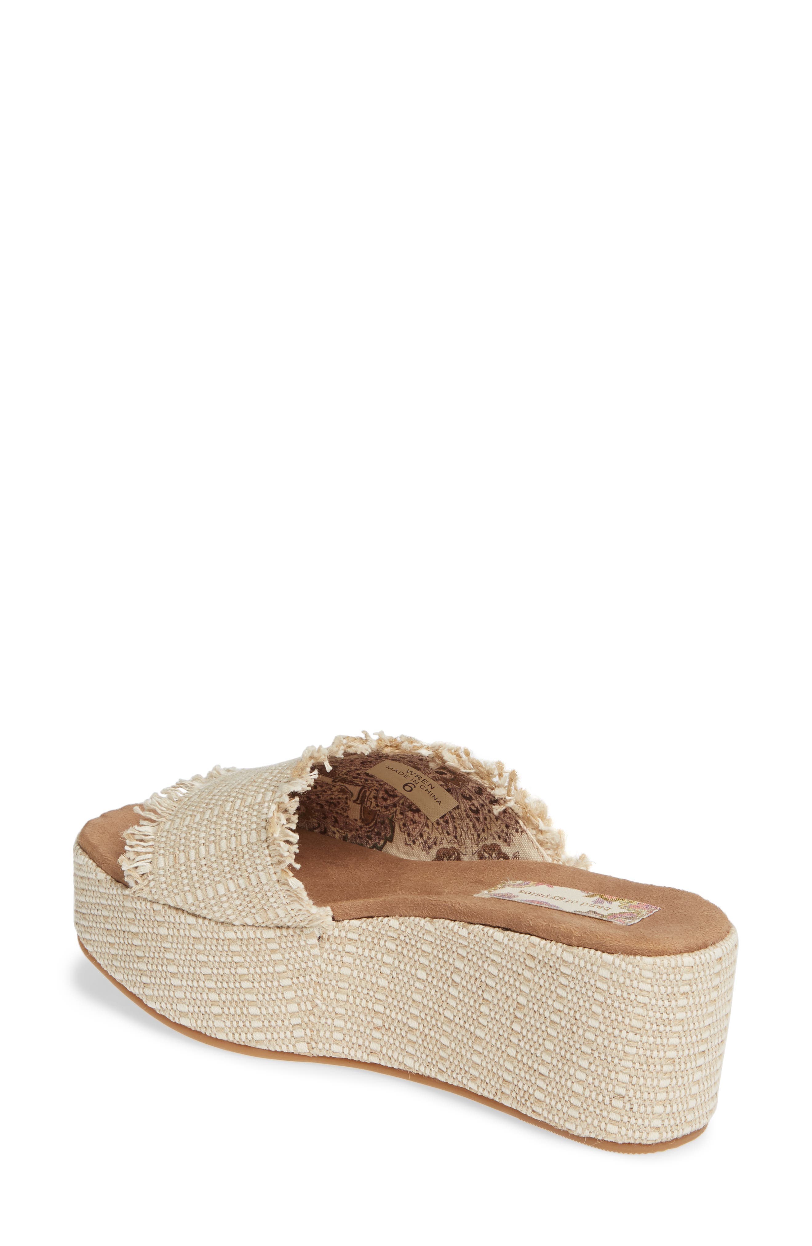 Band of Gypsies Wren Wedge Slide Sandal, Alternate, color, NATURAL
