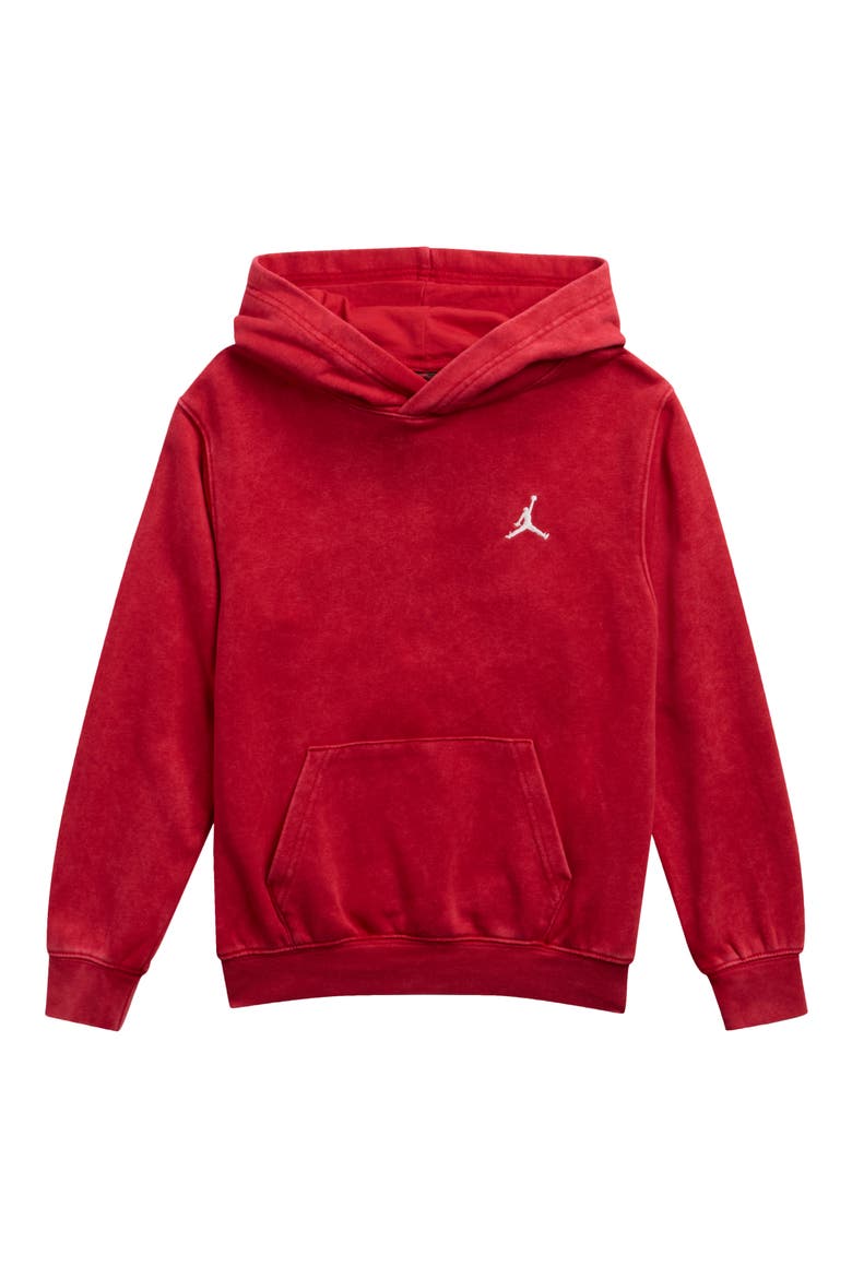 Kids' Washed Hoodie, Main, color, GYM RED