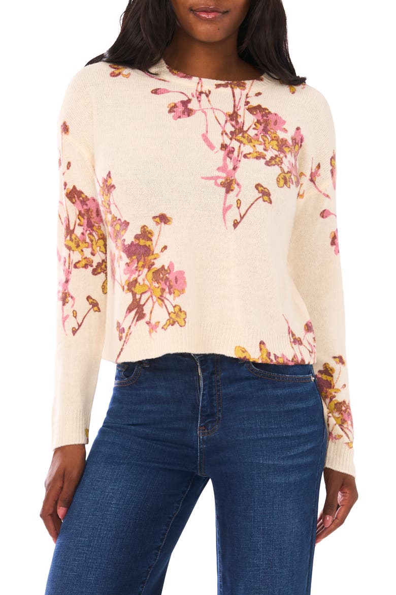 Electric Bouquet Sweater, Main, color, BIRCH
