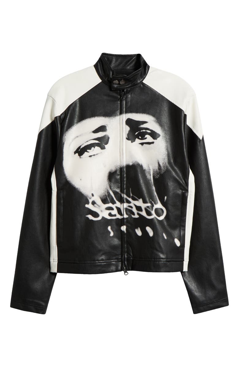 SANTO STUDIO Bergamo Faux Leather Jacket, Alternate, color, 