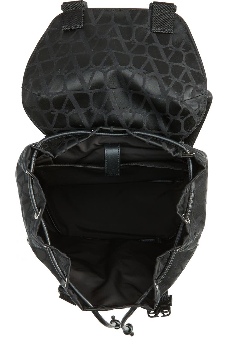 Valentino Garavani Toile Monogram Logo Canvas Backpack, Alternate, color,