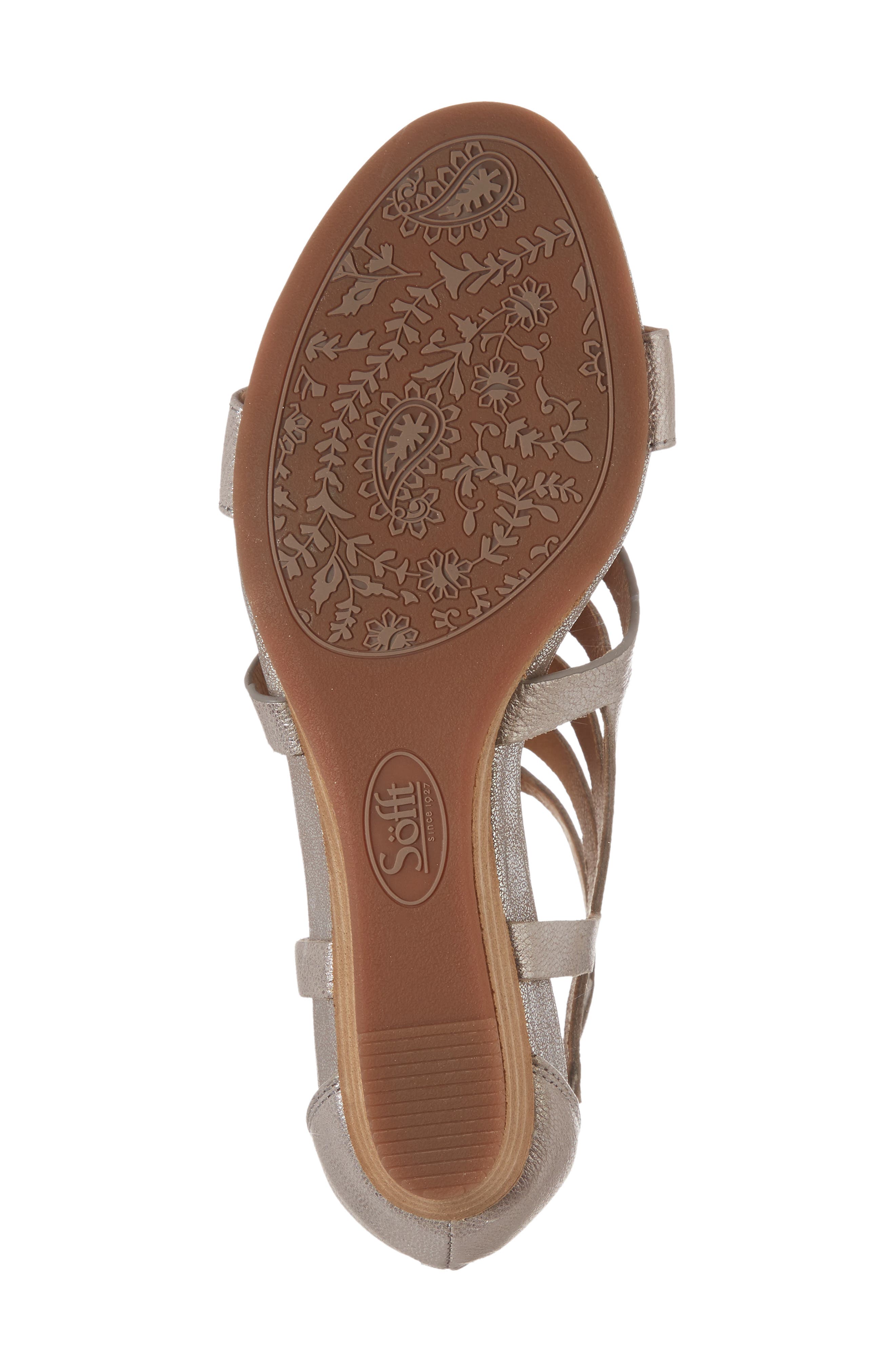 Ravello Wedge Sandal, Alternate, color, ANTHRACITE LEATHER