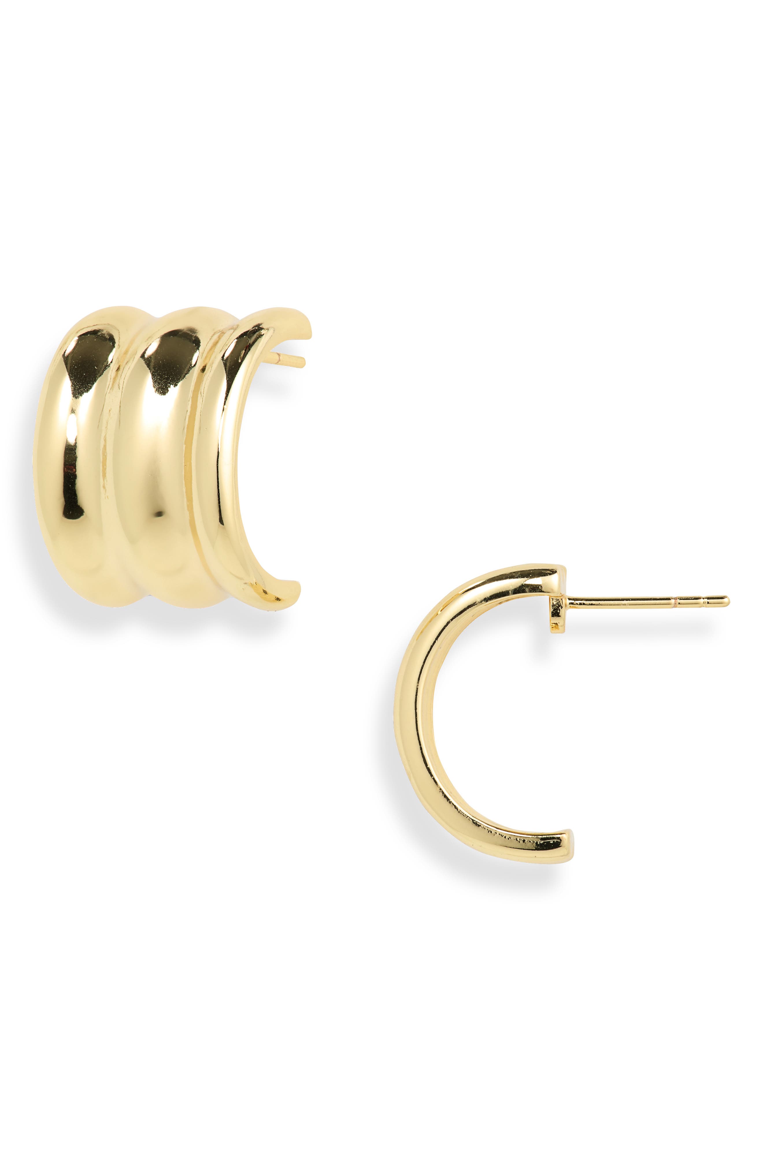 Ribbed Hoop Earrings