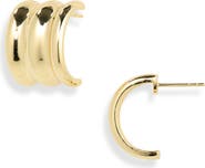 ARGENTO VIVO Ribbed Hoop Earrings