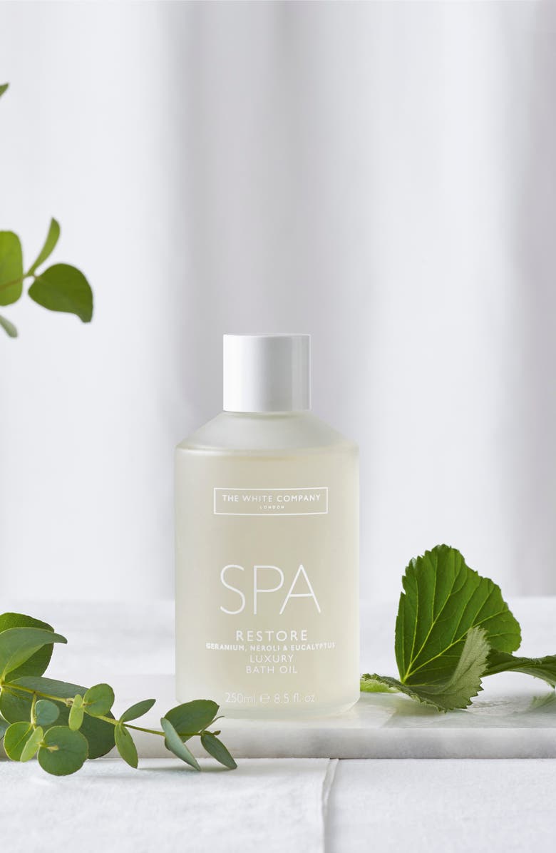 The White Company Spa Restore Luxury Bath Oil, Main, color, 