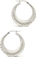 Sterling Forever Delia Hoop Earrings