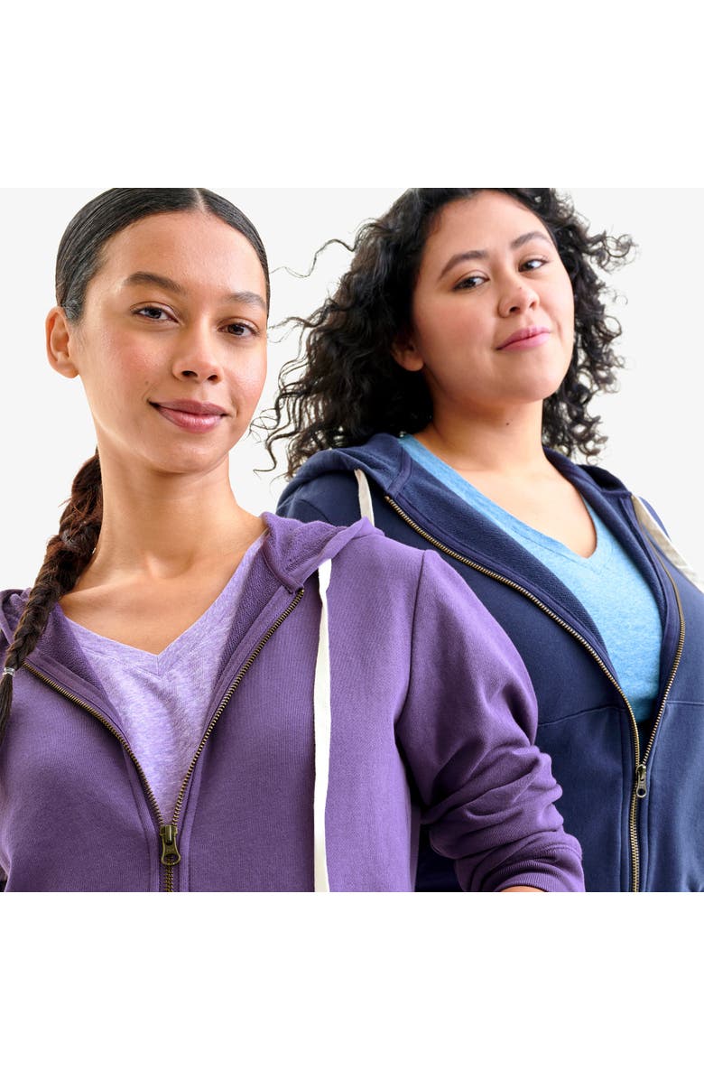 Primary Adult 24/7 Zip Hoodie, Alternate, color, Sunwashed Teal