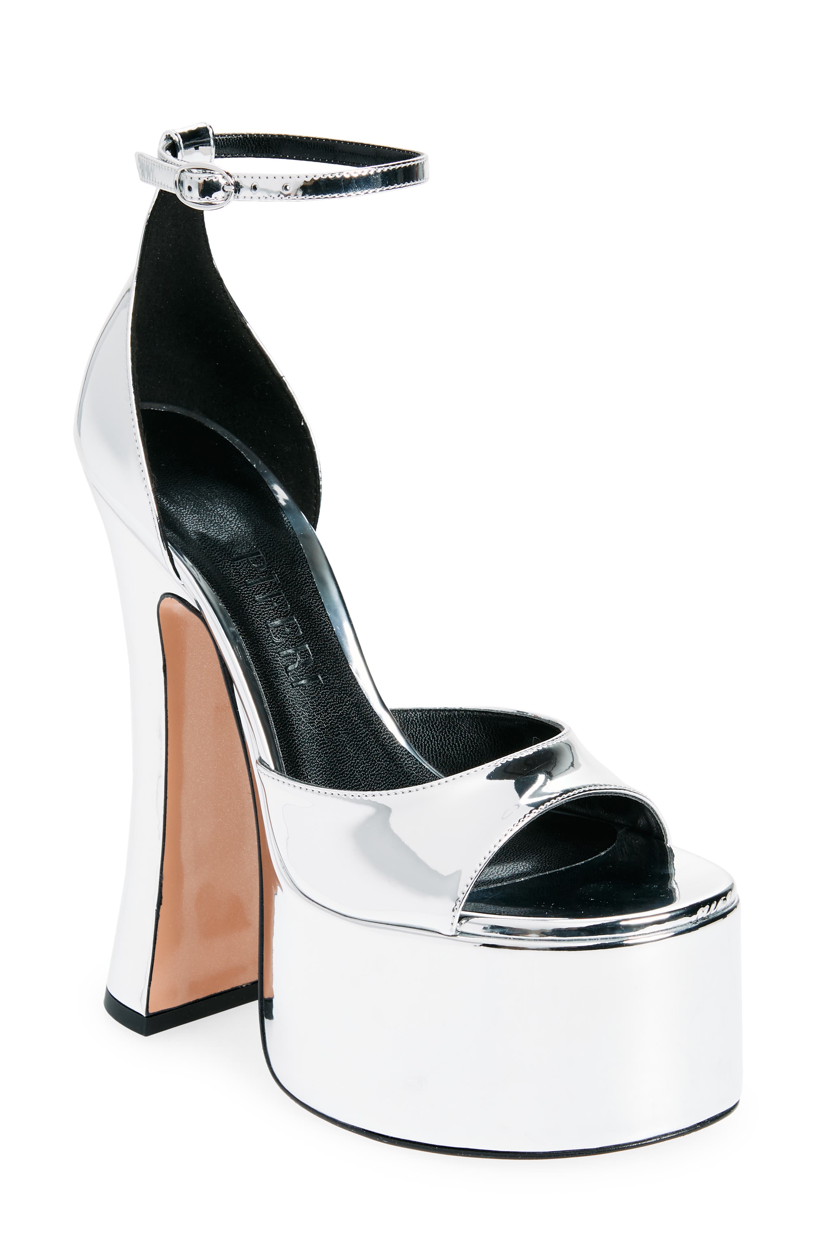 Rosalia Platform Sandal, Main, color, SILVER