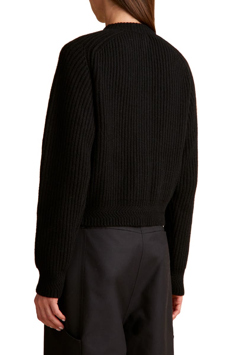 Khaite Michaela Rib Cashmere Cardigan, Alternate, color,