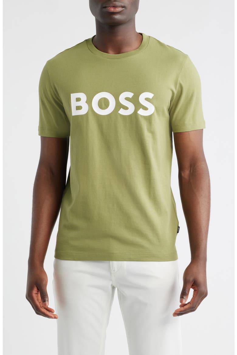 Tiburt Logo Graphic T-Shirt, Main, color, MEDIUM GREEN