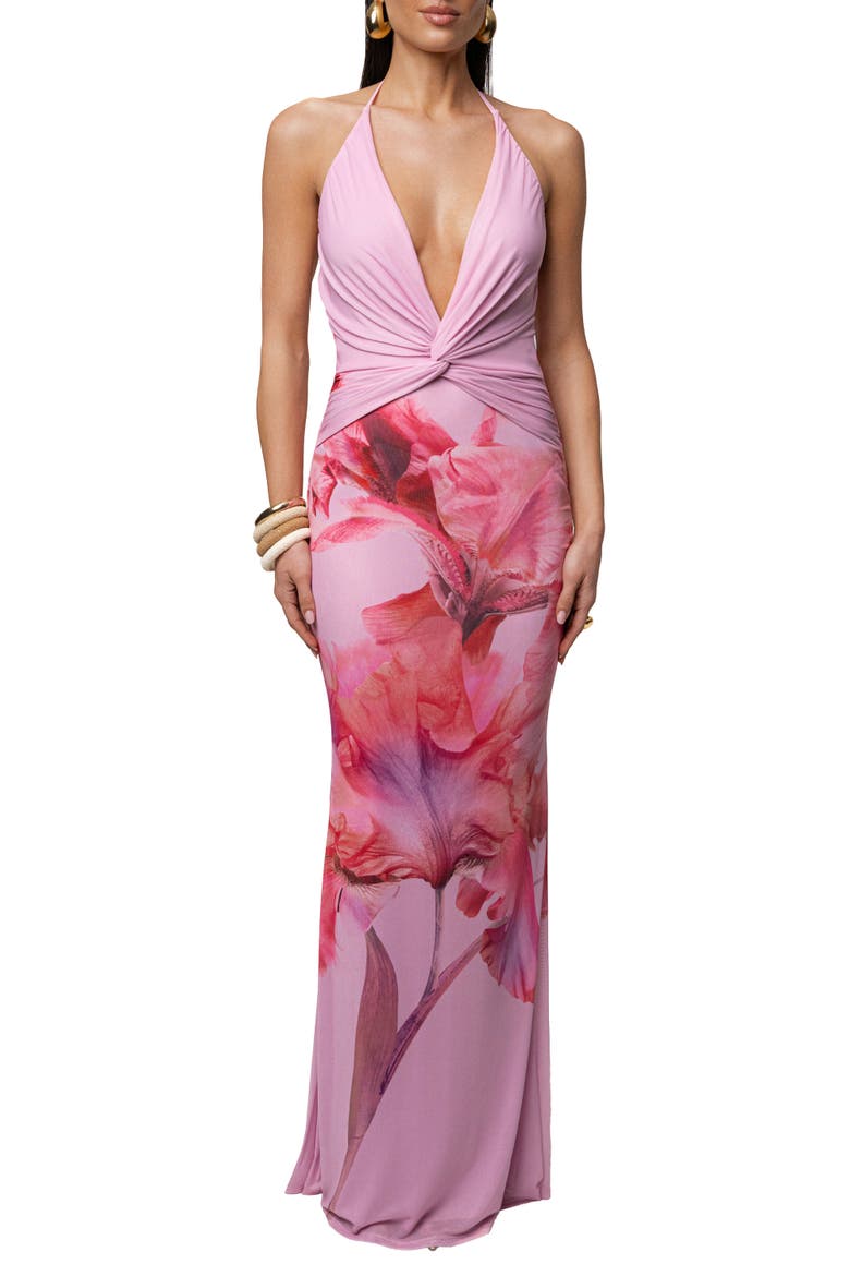 Floral Coastal Bloom Maxi Dress, Main, color, Pink