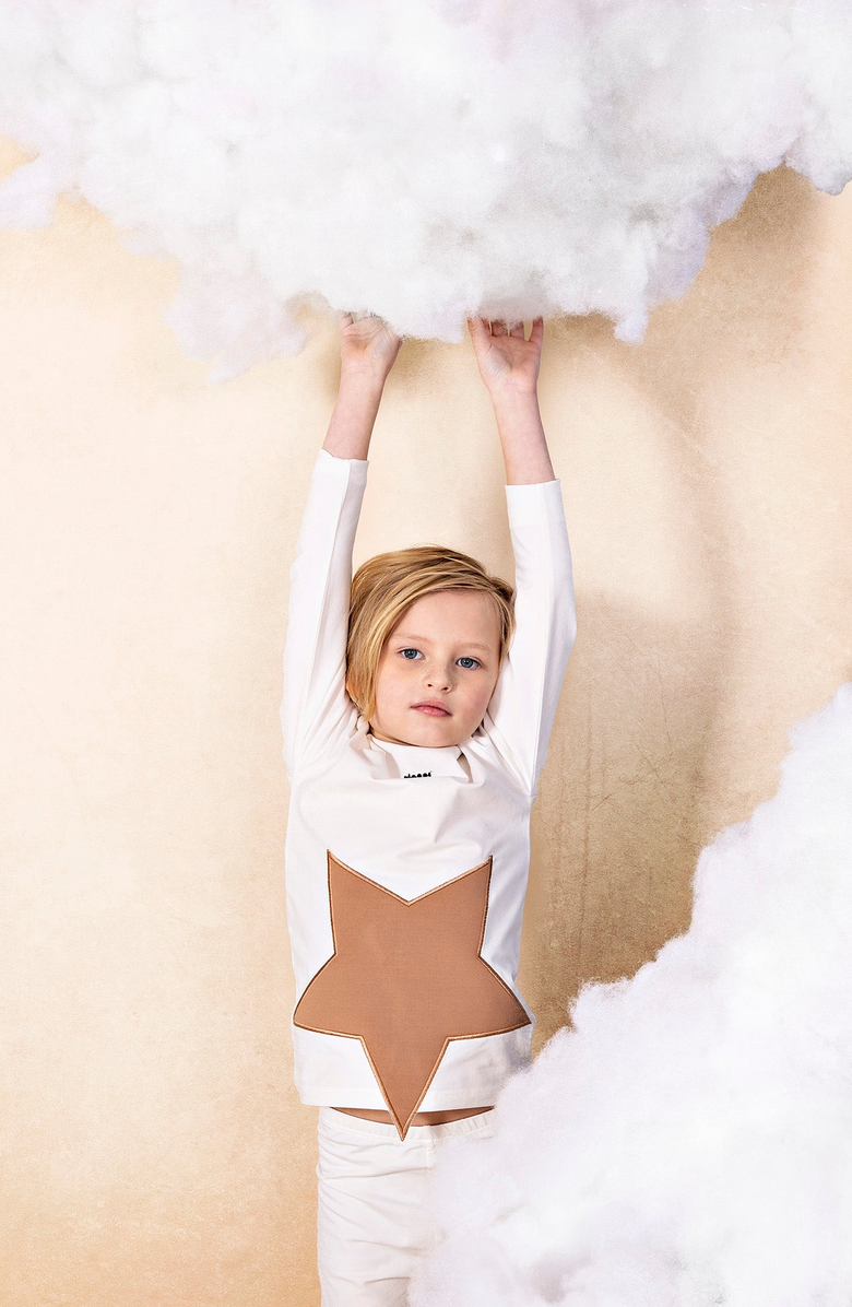 NoggiWear Puffy Star Loungewear, Alternate, color, Tan