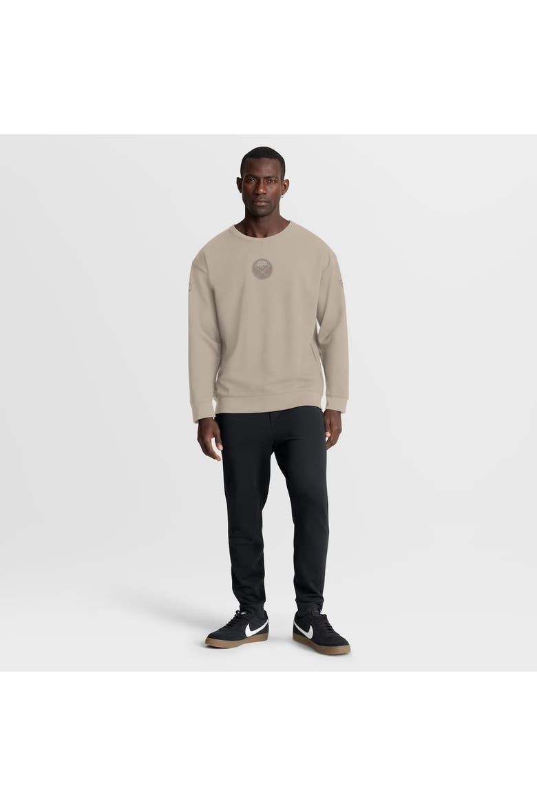 Men's Fanatics Tan Buffalo Sabres Authentic Pro Road Tri-Blend Sweatshirt, Alternate, color, Tan