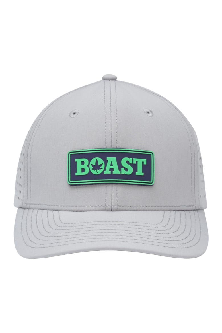 Perforated Trucker Hat, Main, color, Grey