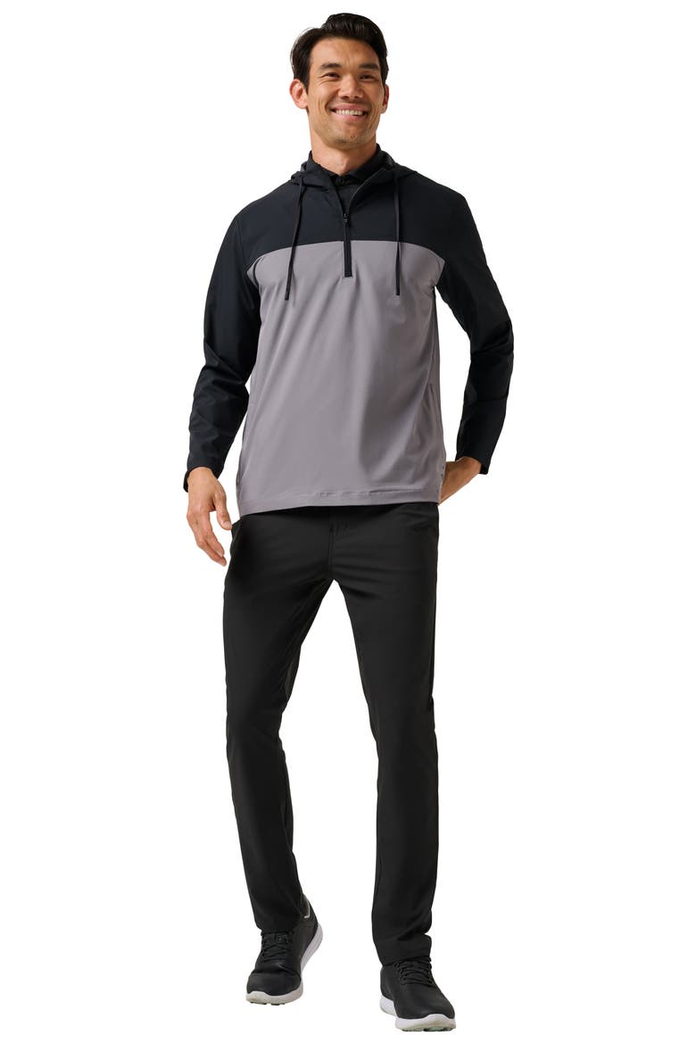 Meridian Quarter Zip Tech Hoodie, Alternate, color, BLACK