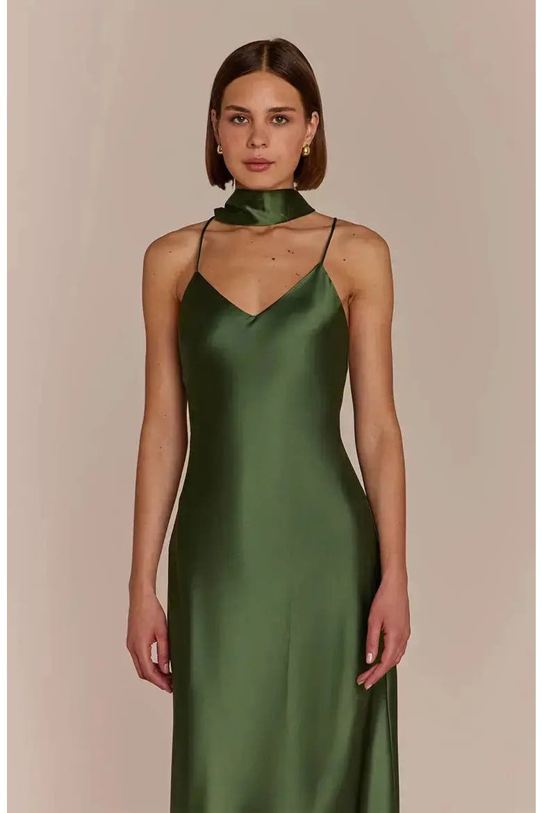 brooklyn dress in olive green satin product info and reviews Olive Green Satin Bridesmaid Dress – Brooklyn