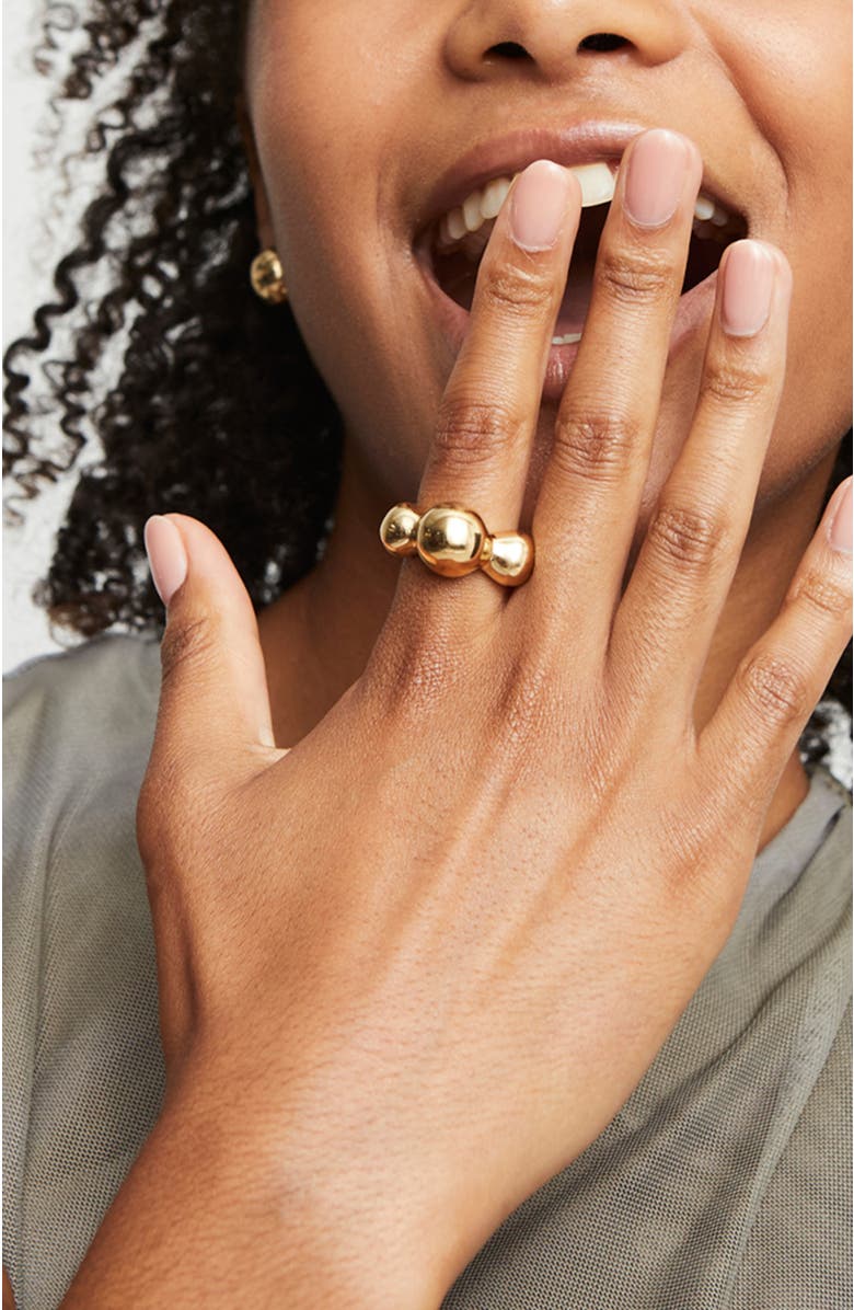 UNODE50 Core Trio Ring, Alternate, color, Gold