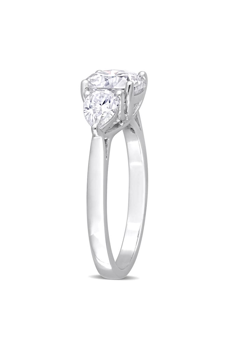 3CT DEW Moissanite 3-Stone Ring, Alternate, color, Sterling Silver