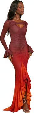 OFUURE Dawn Hi-Low Ruffle Dress
