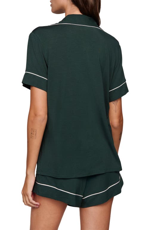 Eberjey Gisele Relaxed Short Pajamas In Green