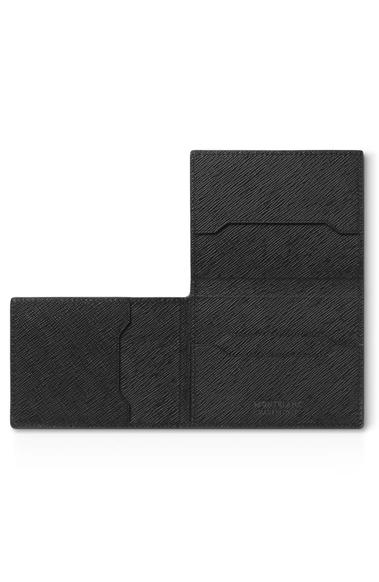 Montblanc Sartorial Trifold Leather Card Holder, Alternate, color, Black
