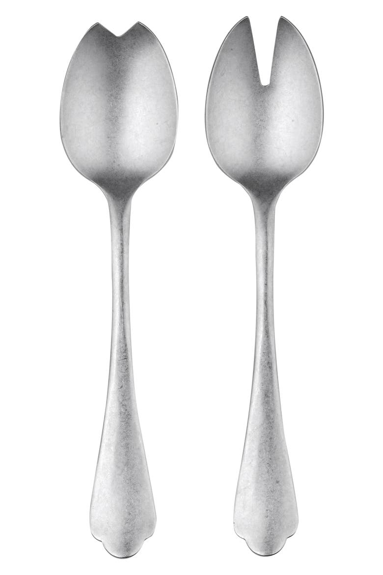 Distressed Salad Servers, Main, color, DISTRESSED STAINLESS