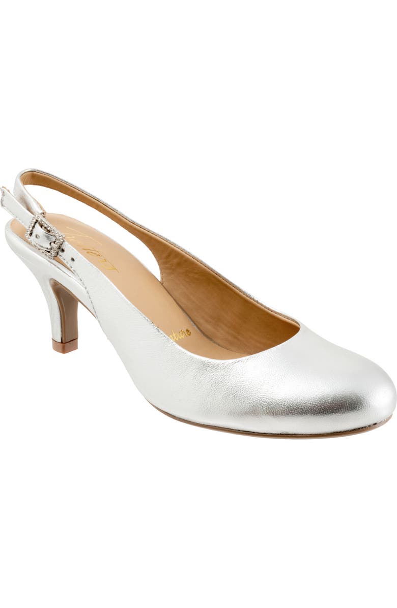 Trotters Lexi Slingback Pump, Main, color, Silver