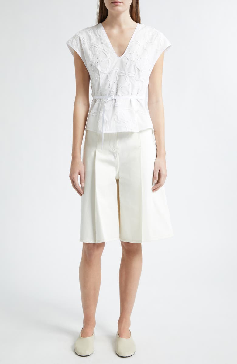 3.1 Phillip Lim 3D Floral Embroidered Top, Alternate, color, White