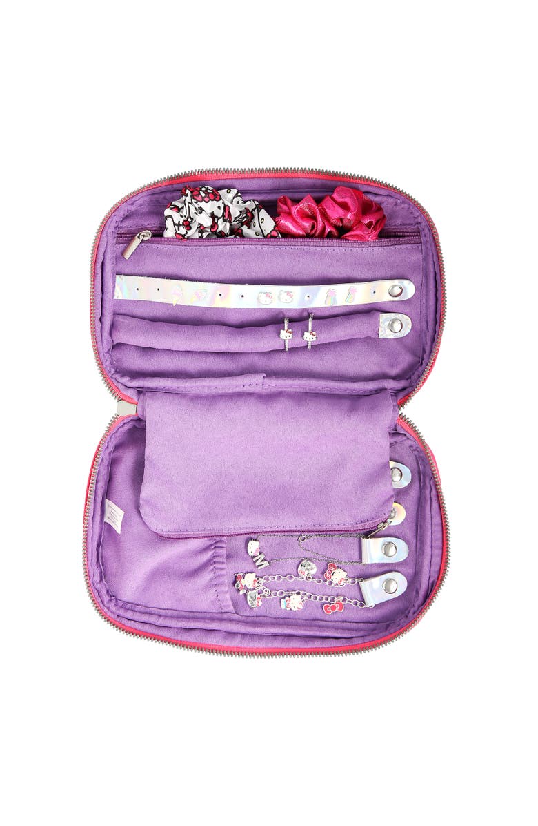 Hello Kitty Nylon Jewelry Holder Organizer with Zip Closure, Alternate, color, Pink