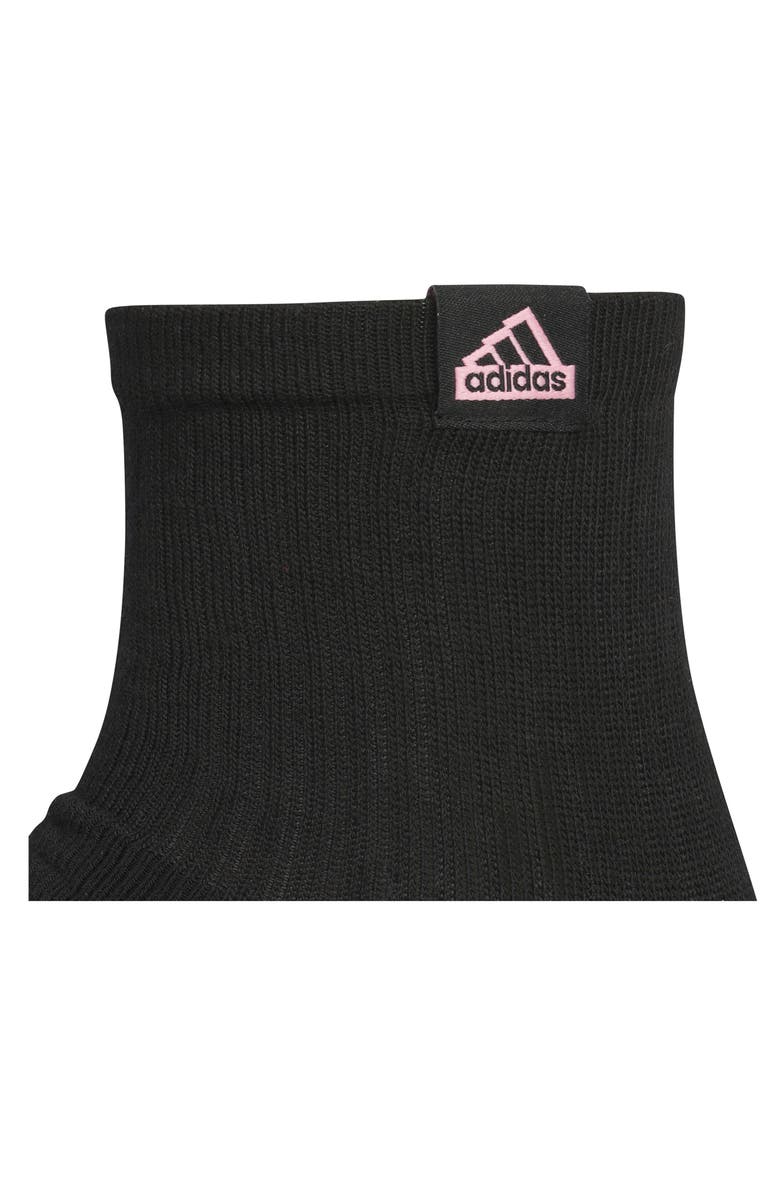 adidas Assorted 3-Pack AEROREADY Cushioned Sport 3.0 Quarter Crew Socks, Alternate, color, Black/True Pink/White