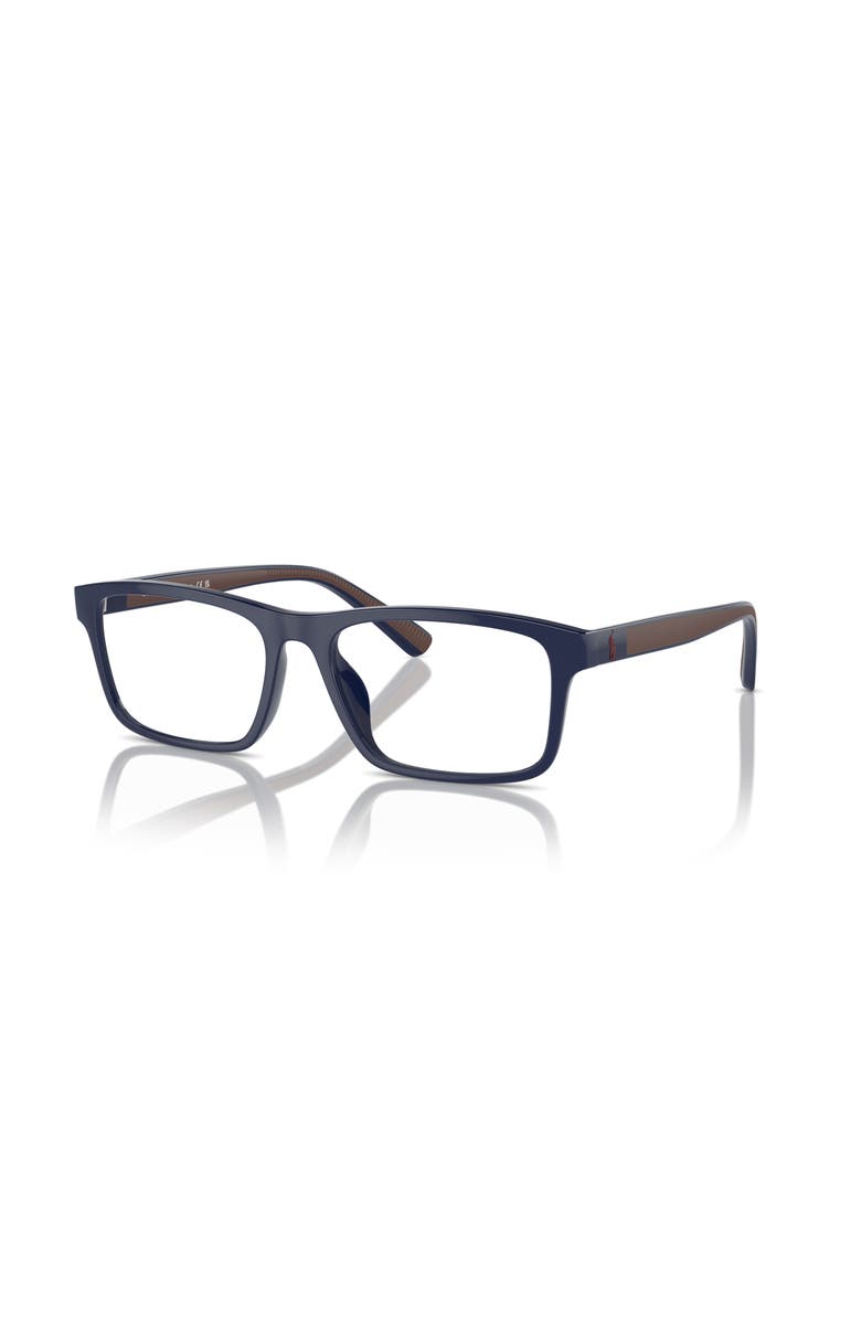 Polo Ralph Lauren 56mm Rectangle optical glasses, Main, color, Blue