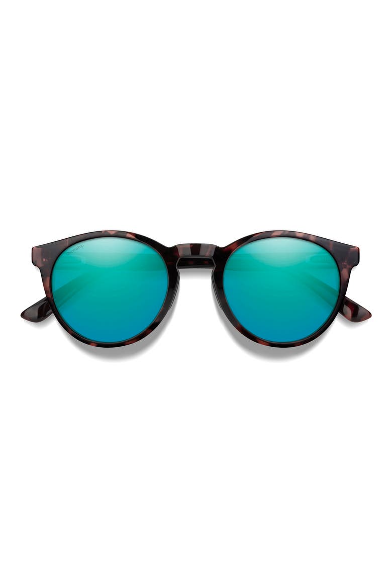 Westward 54mm ChromaPop™ Polarized Round Sunglasses, Main, color, TORTOISE / OPAL MIRROR