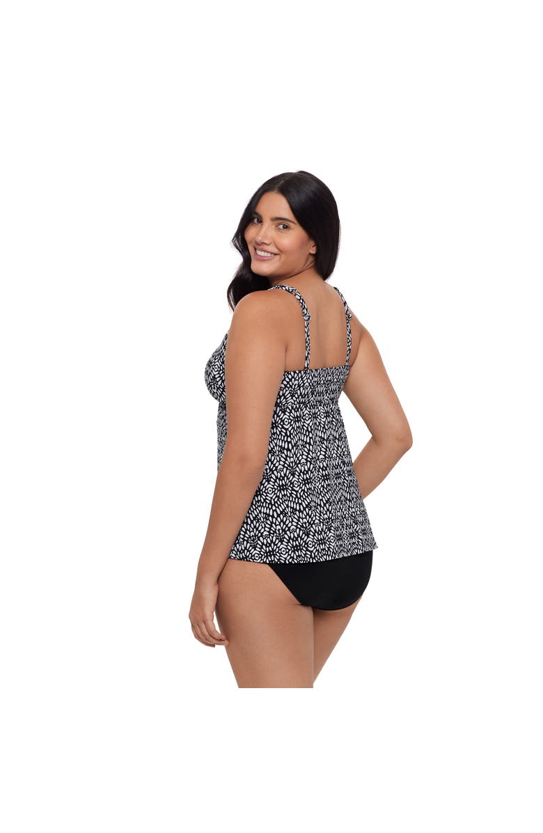 Trimshaper Molly Double Ring Plus Size Tankini Swimsuit Top, Alternate, color, Balinese Block