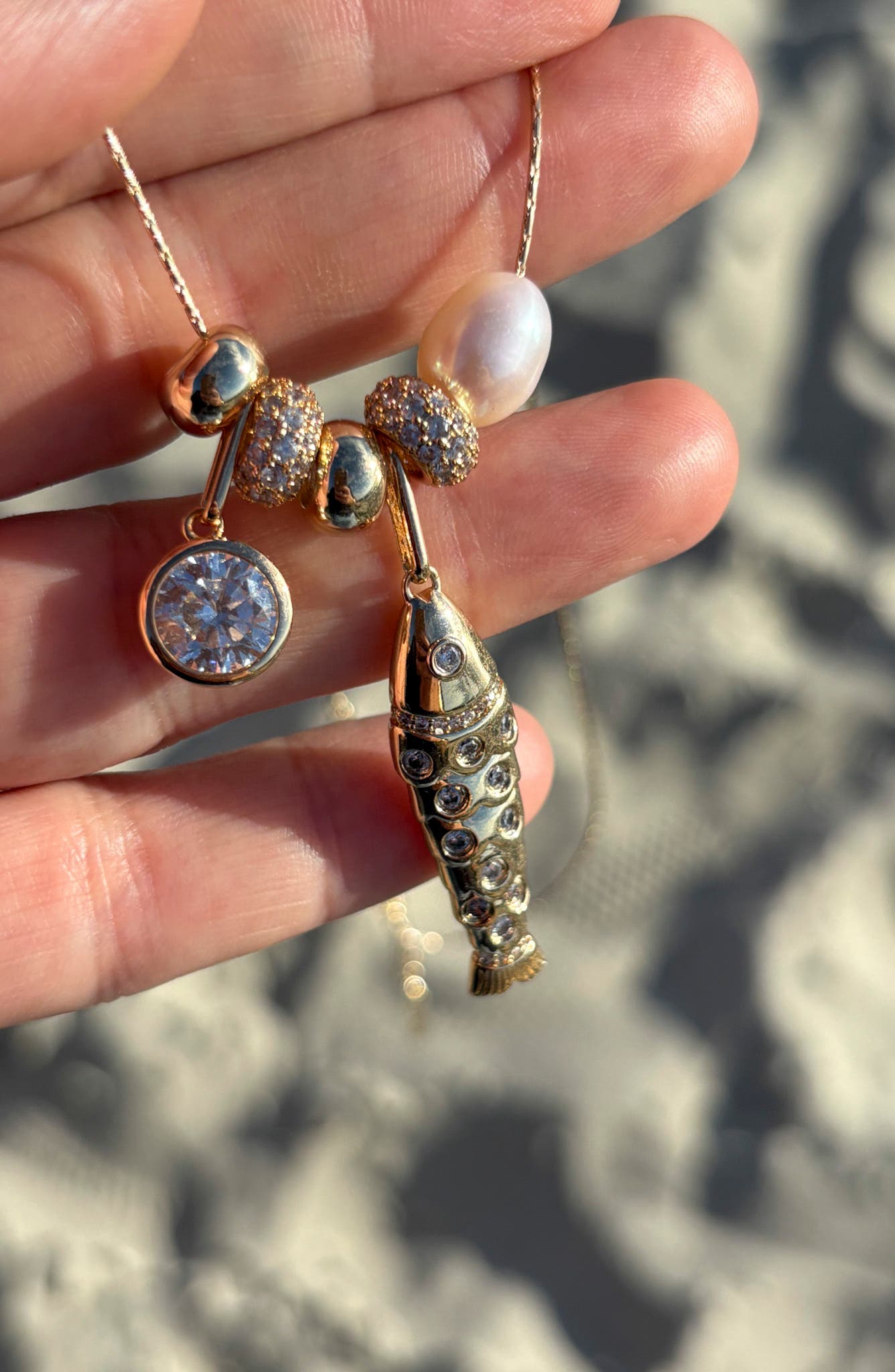 THATCH Goldie Pavé Fish Charm (Women) | Nordstrom
