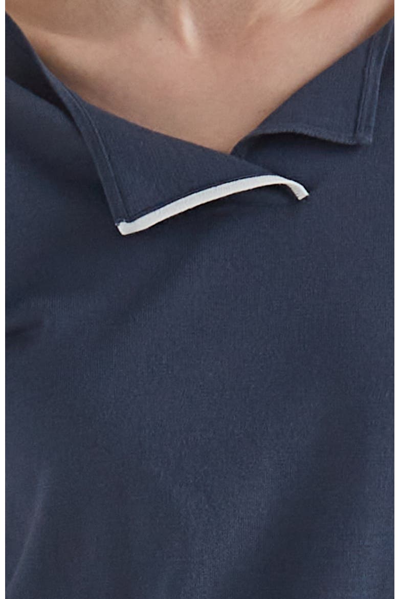 Split Neck Tee, Alternate, color, Cadet