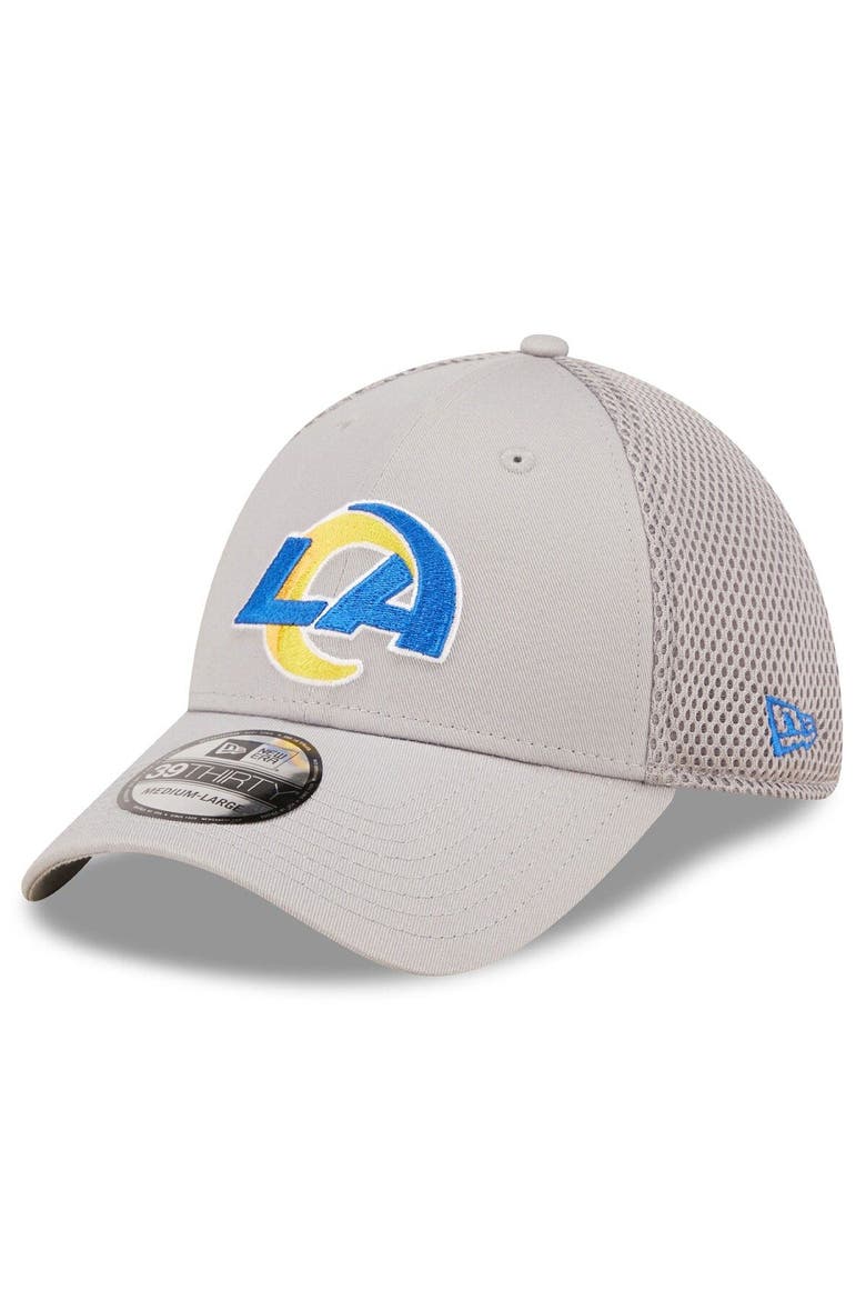 Men's New Era Gray Los Angeles Rams Team Neo 39THIRTY Flex Hat, Main, color, Gray