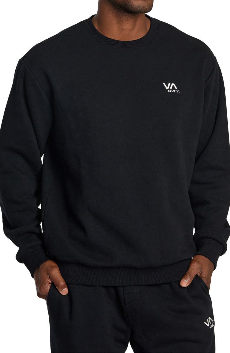 RVCA Essential Logo Embroidered Sweatshirt, Main, color,